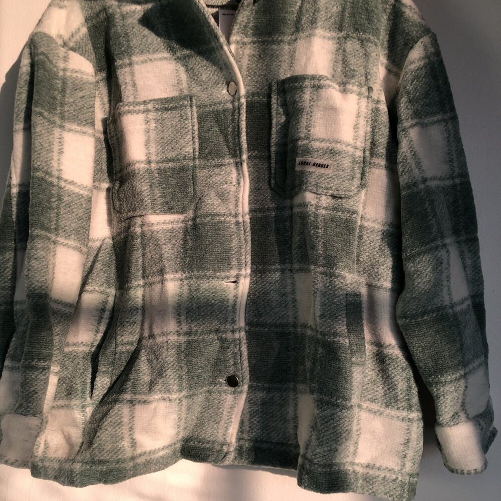 Local Heroes Twiggy Green Shirt Jacket Dark Green - Picture 5 of 9